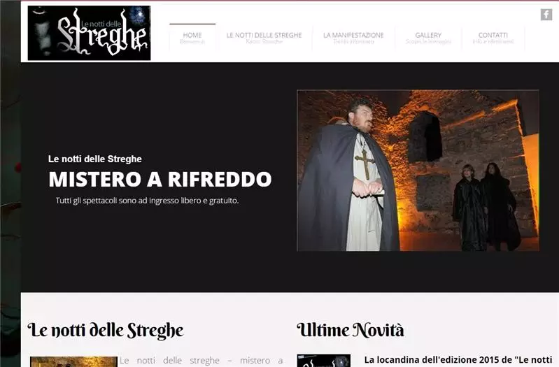 La home page del sito www.lenottidellestreghe.it
